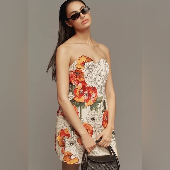 NWT By Anthropologie Sweetheart Embellished Mini Dress - Picture 3 of 4